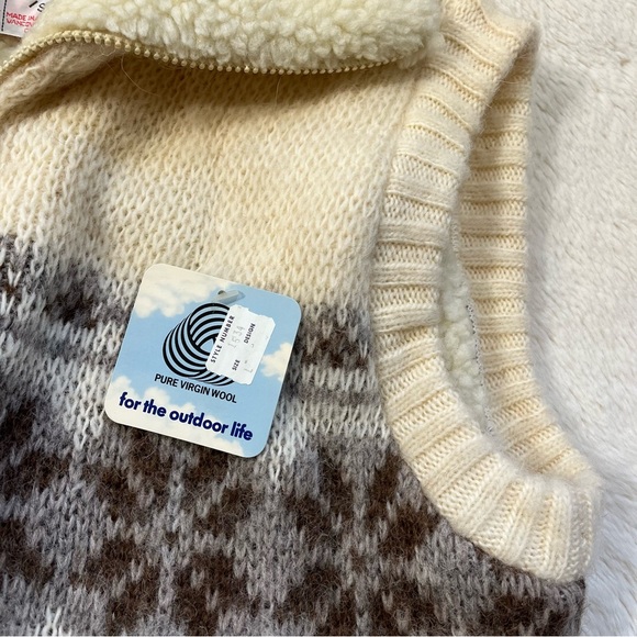 brown bison vintage wool new ! - Picture 2 of 7